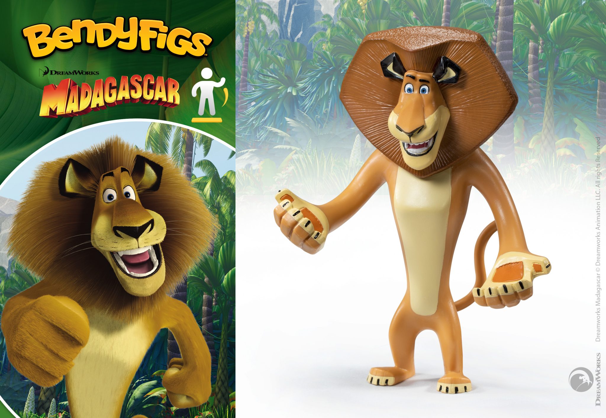 Alex (Madagaszkár) figura - Bendyfigs - Image 2
