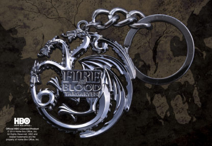 Targaryen Sigil (Króm szürke) kulcstartó - Trónok Harca